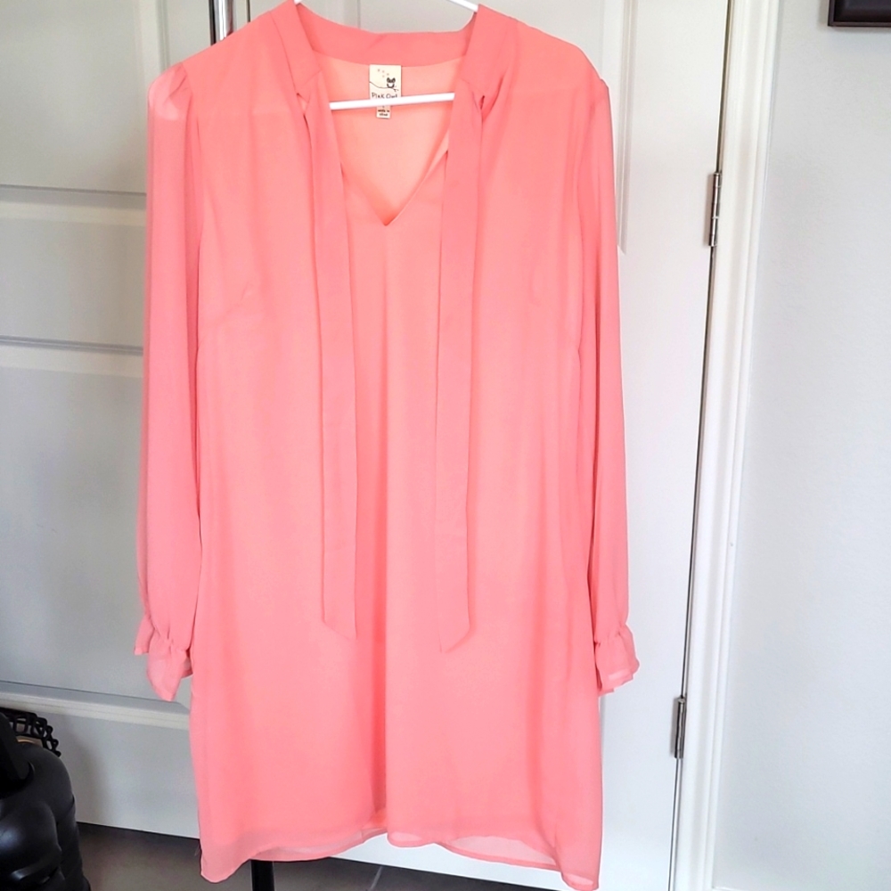 Peach Shift Dress